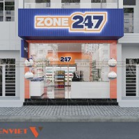 Thiết kế cửa hàng tiện lợi 24/7 C.Diệp Anh Hải Dương 90m2 